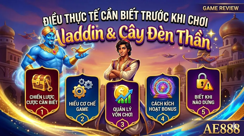 Aladdin & Cây Đèn Thần Trên AE888: Slot Kỳ Ảo Có Gì Nên Hiểu Trước Khi Chơi?